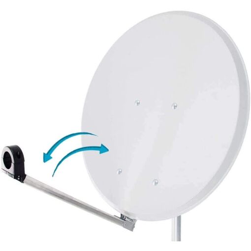 Pack Parabole Satellite HD4K 65cm Acier Blanc + LNB Single 0,1dB - NEUF