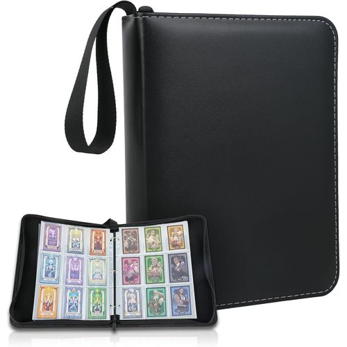 KALANKA-Album carte pour 900 cartes, 50 pages, en PU cuir, portable, idéal pour enfants classeur carte magic, avec classeur cartes, classeur toploader, pochette carte. Cadeau parfait pour collectionn