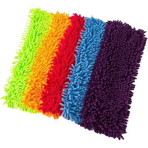 Mop Mat, 5 x Microfibre Mop Cleaning Pad, Washable Absorbent Mop Cover, Replacement Mop Mat, Microfibre Mat for Most Mop Pads