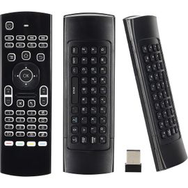 LETNERNY-Rétroéclairage Air Mouse 2.4G Mini Keyboard Télécommande Multifonctionnelle Sans Fil Avec Apprentis Infrarouge, Air Control Pour Android Smart Tv Box, 3-Gyro Et 3-Gsensor, G Box Htpc Mini Pc