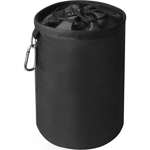POLKI-Sac Pince a Linge,Portable Panier Pince à Linge avec Crochet Jusqu'à 200 Pinces à Linge Suspendre avec Mousqueton et Cordon,pour Epingles à Linge,Jouets,Petits Objets (Noir)
