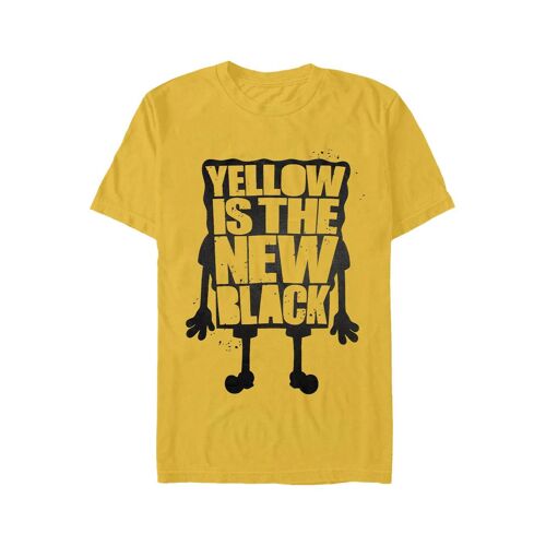 Spongebob Squarepants - Yellow Is The New Black Yellow - T-Shirt - Jaune - M - 100% Coton,Jersey