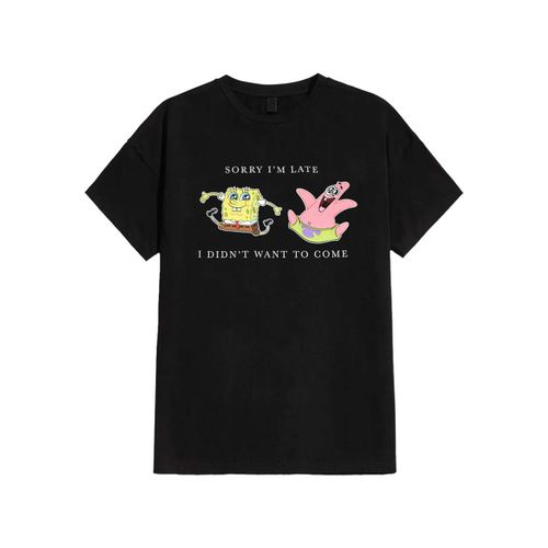 Spongebob Squarepants - Sorry Sponge - T-Shirt - Noir - Xl - 100% Coton,Jersey