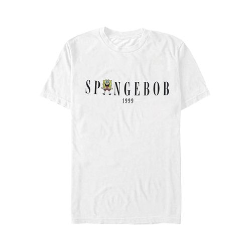 Spongebob Squarepants - Name Heather White - T-Shirt - Blanc - S - 100% Coton,Jersey