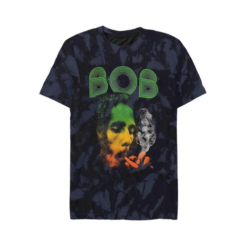 Bob Marley - Smoke Gradient Dip Dye - T-Shirt - Noir - S - 100% Coton,Jersey