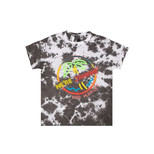 Bob Marley - Neon Sign Dip Dye On White - T-Shirt - Blanc - Xl - 100% Coton,Jersey