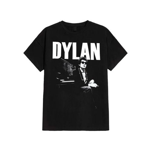 Bob Dylan - At Piano - T-Shirt - Noir - M - 100% Coton,Jersey