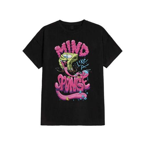 Spongebob Squarepants - Mind Sponge - T-Shirt - Noir - Xxl - 100% Coton,Jersey