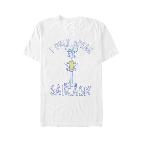 Spongebob Squarepants - Sarcasm Only White - T-Shirt - Blanc - L - 100% Coton,Jersey