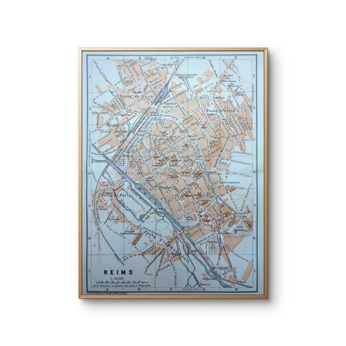 Imprimée En 1908, Reims, Marne, France. Original Vintage Authentique.