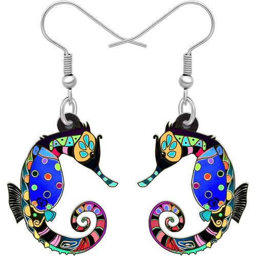 Kal-Boucles D'oreilles En Acrylique Avec Méduse Pendante Animaux Marins Mignons Crabe Tortue Pieuvre Boucles D'oreilles Pour Femmes Filles Cadeaux D'été