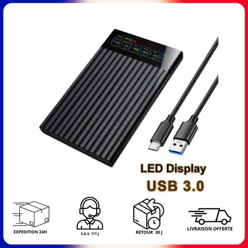 Boitier Disque Dur Externe SATA 2.5 USB 3.0 Robuste Rapide Fiable