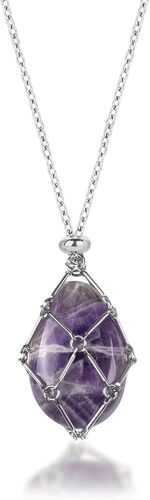 Collier Avec Pendentif En Forme De Cage En Acier Inoxydable Interchangeable De 34 Cm Pour Homme Et Femme, Multicolore, L