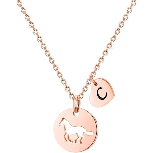Horses Girls Gifts For Women Stainless Steel Hollow Heart Horse Pendant Gifts For Girls Women Horses Chain For Teen Girls Little Girls