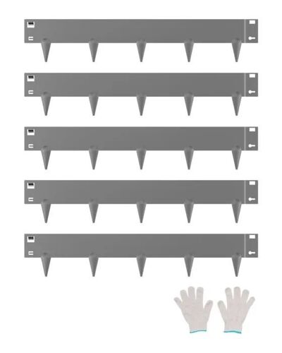 Bordure De Jardin En Acier-Vevor-Lot De 5-Bordures Paysagères En Métal-990x181 Mm-Résistante À Rouille-Gris Foncé