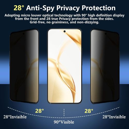 Trahoo-Anti-Espion Verre Trempé Pour Honor 200 5g Protection D'écran, Contenir 1 Pièce Anti Espion Protecteur D'écran, Transparent Hd, Protection Écran Pour Honor 200 5g