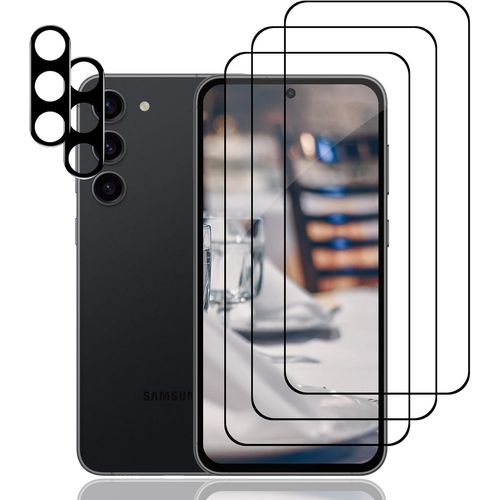 Cauc-Verre Tremp¿¿ Pour Samsung Galaxy S24 Plus Plein ¿¿Cran 3d Film Protection ¿¿Cran, Affaire Class¿¿E, Bord ¿¿ Bord, Sans Bulle, Anti-Scratch, Sensible Au Toucher, Ultra Hd, 3+2 Pi¿¿Ces