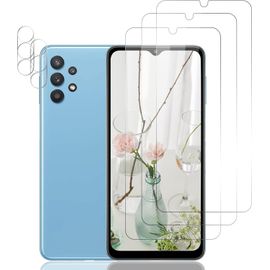 Kal-Verre Trempé Pour Samsung Galaxy A32 Plein Écran 3d Film Protection Écran, Affaire Classée, Bord À Bord, Sans Bulle, Anti-Scratch, Sensible Au Toucher, Ultra Hd, 3+2 Pièces