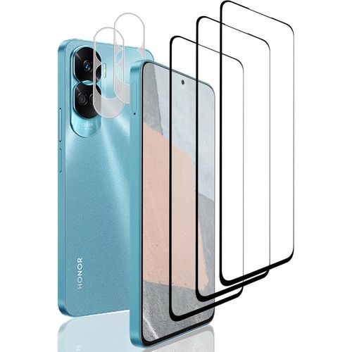 SJZG-Verre Trempé Pour Honor 90 Lite Plein Écran 3D Film Protection Écran, Affaire Classée, Bord À Bord, Sans Bulle, Anti-Scratch, Sensible Au Toucher, Ultra Hd, 3+2 Pièces