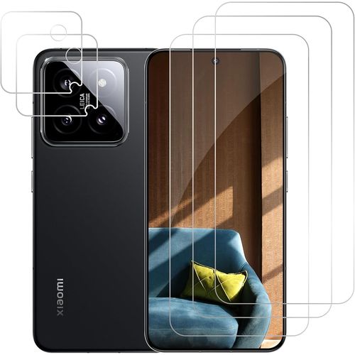 Sjzg-Verre Trempé Pour Xiaomi 14 Ultra, Film Protection Écran, Sans Bulles D'air, Ultra Résistant, Anti-Rayures, 2 Pièces Protection Écran + 2 Pièces Caméra Protection Écran