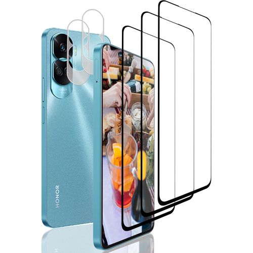 Kal-Verre Trempé Pour Honor 90 Lite Plein Écran 3d Film Protection Écran, Affaire Classée, Bord À Bord, Sans Bulle, Anti-Scratch, Sensible Au Toucher, Ultra Hd, 3+2 Pièces