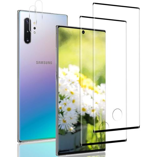 CAUC-Verre Trempé pour Samsung Galaxy Note 10 Plein écran 3D Film Protection écran, Affaire Classée, Bord à Bord, sans Bulle, Anti-Scratch, Sensible au Toucher, Ultra HD, 2+2 Pièces