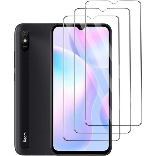 Kal-Quanen Lot De 3, Verre Trempé Pour Xiaomi Redmi 9a, Film Protection Écran - Anti Rayures - Sans Bulles D'air -Ultra Résistant (Hd Ultra Transparent) Dureté 9h Glass