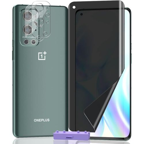 Kal-Protection Pour Oneplus 9 Pro Protection D'écran En Flexible Tpu Anti Espion 1 Pièces + Oneplus 9 Pro Verre Trempé Protection D'objectif 2 Pièces. Facile À Installer, Confidentialité