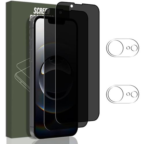 Verre Trempé Anti-Espion Pour Iphone 16e, Contenir 2 Pièces Film Protection Ecran De Confidentialité Et 2 Pièces Caméra Arrière Protecteur, Protection Écran Pour Iphone 16e