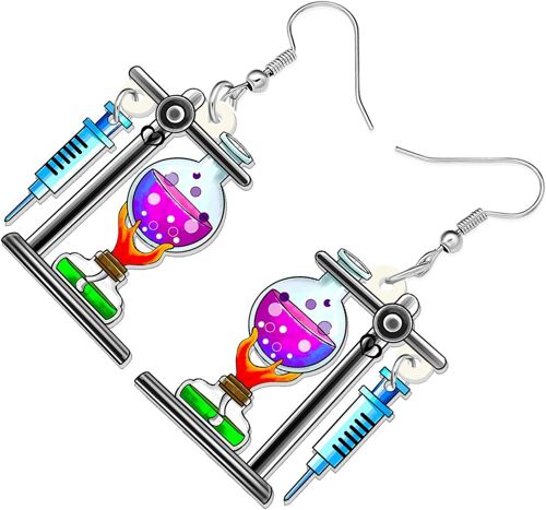 Kal-Boucles D'oreilles Pendantes En Acrylique Microscope De Lab Scientifique Pour Femmes Filles Biologie Chimie Bijoux D'appréciation Enseignants Cadeaux Pour La Rentrée Scolaire