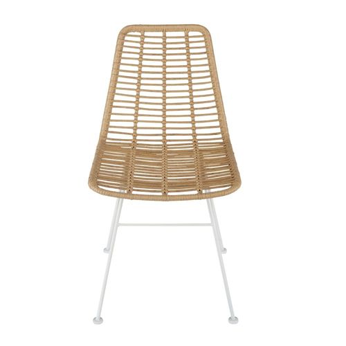 Chaise De Jardin Professionnelle En Résine Et Métal Blanc