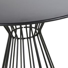 Table De Jardin Ronde Professionnelle 2 Personnes En Métal Noir