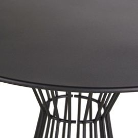 Table De Jardin Haute Ronde Professionnelle En Acier Noir