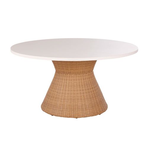 Ensemble Table Professionnelle Imitation Pierre Écrue, Résine Recyclée Beige Et 6 Chaises Bicolores