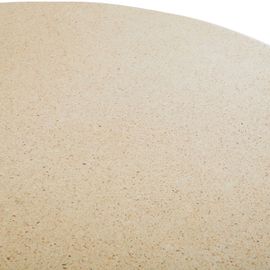 Table À Manger Professionnelle Ronde Effet Terrazzo Et Pied Totem En Bois De Manguier 2/4 Personnes D70