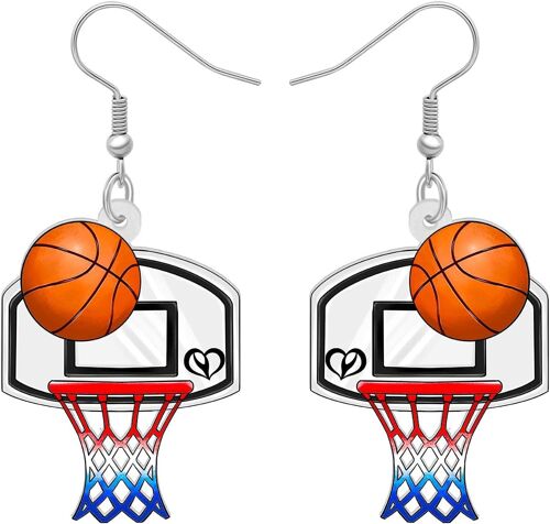 Kal-Boucles D'oreilles À Pendantes Crochets En Acrylique Balles De Sport Pour Femmes Filles Balle De Tennis De Table Football Cadeaux Pour Les Amoureux Du Sport