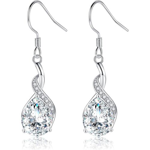 925 Sterling Silver Drop Drop Earrings, Shiny 925 Silver Teardrop Drop Earrings, Lightweight And Elegant, Earrings
