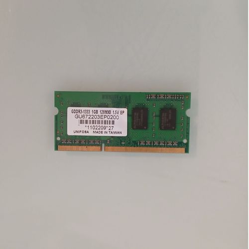 1Go RAM PC Portable UNIFOSA GU672203EP0200 PC3-10600U SODIMM DDR3 1333MHz 1,5V