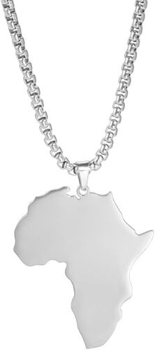 Map Pendant Necklace Stainless Steel Map Of Africa Pendant Necklace For Men Women Boys Girls