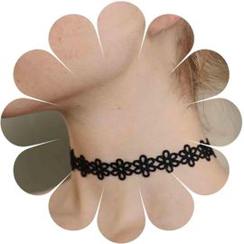 12 Colliers Tatouage Ras Du Cou - Élastiques Colorés, Style Années 90 | Décoration Mignon Fleur Arc-en-Ciel