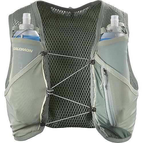 Salomon - Active Skin 4 Set - Gilet De Running Taille M, Vert Olive