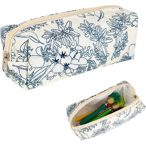 Chenquansarl-Trousse À Crayons Esthétique, Trousse À Crayons Bleue Pour Filles Adolescentes, Trousse À Crayons, Trousse Avec Fermeture Éclair Pratique, Bleue, Bleu,