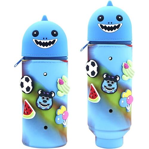 Kal-1 Pièce Kawaii Étui École 2 En 1 En Silicone Souple, 18.5 * 6.5 Cm Porte-Stylos De Table, Thème Animaux Trousse Pour Legami Stylo Fermeture À Glissière, Crayons Crayons Stylos(J)