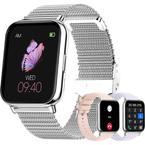 Chenquansarl-Montre Connectée Femme Répond/Passe Des Appels, 1.85"" Hd Trackers D'activité Avec Moniteur De Fréquence Étanche À L'eau/Cardiaque/Oxygène Sanguin Smartwatch Pour Android Ios