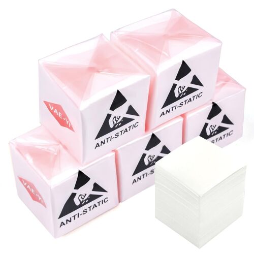 Lot de 750 Papiers 40 * 40mm de Nettoyage de la Fibre Optique,pour La Décontamination de La Fibre Nue Avant L'épissurage,et Les Extrémités de Connecteurs de Fibre Optiques