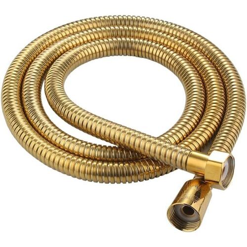 KALANKA-- Flexible de douche en laiton antique en acier inoxydable doré de 1,5 m - Tuyau de rechange pour pomme de douche à main (doré 1,5 m)