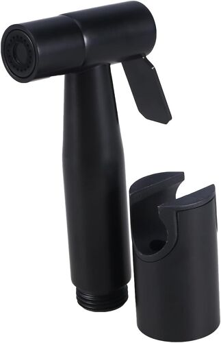 Douchette WC douchette Douchette spray wc toilettes bidet pulvérisateur de bidet de poche en acier inoxydable pulvérisateur de avec support pour salle de bains (noir mat)