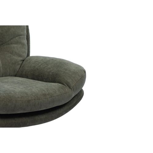 Fauteuil De Salon Relax Pivotant En Tissu Vert