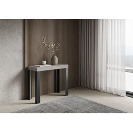 Console Extensible Effet Bois Gris Cachemire 90x40/196 Cm