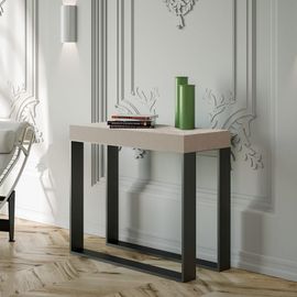 Console Extensible Effet Bois Gris Cachemire 90x40/300 Cm